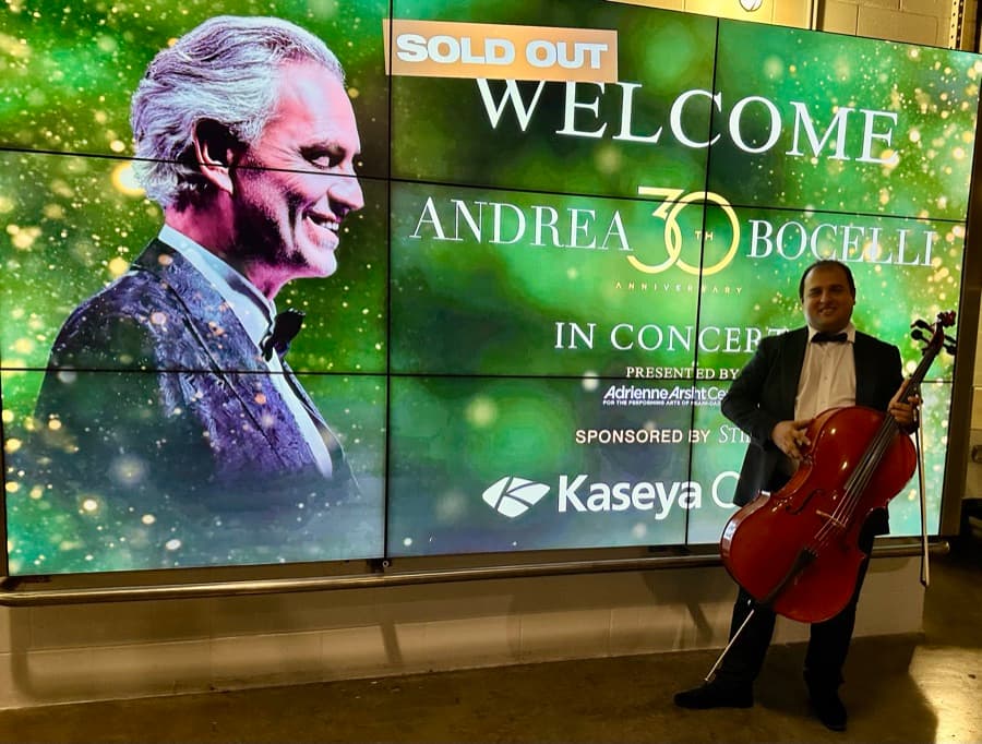 On the Andrea Bocelli tour
