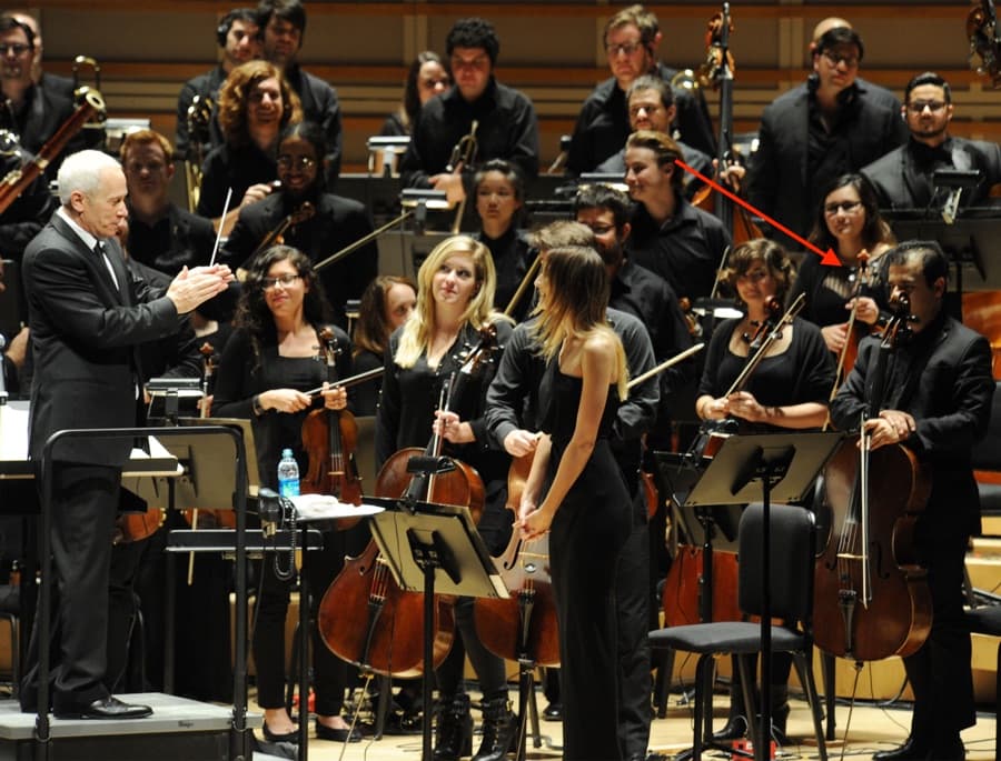 On stage with James Newton Howard