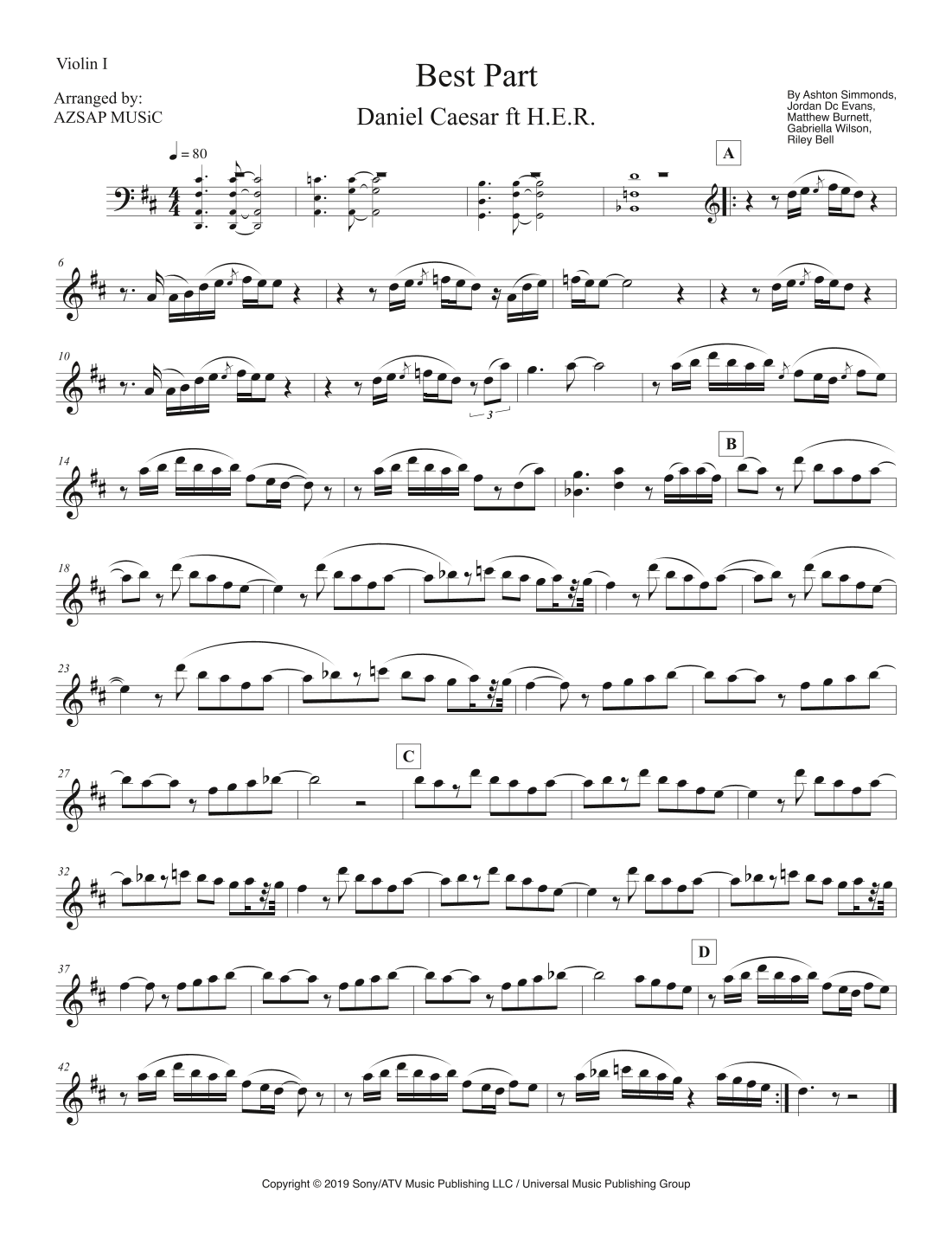 Best Part score preview, page 1