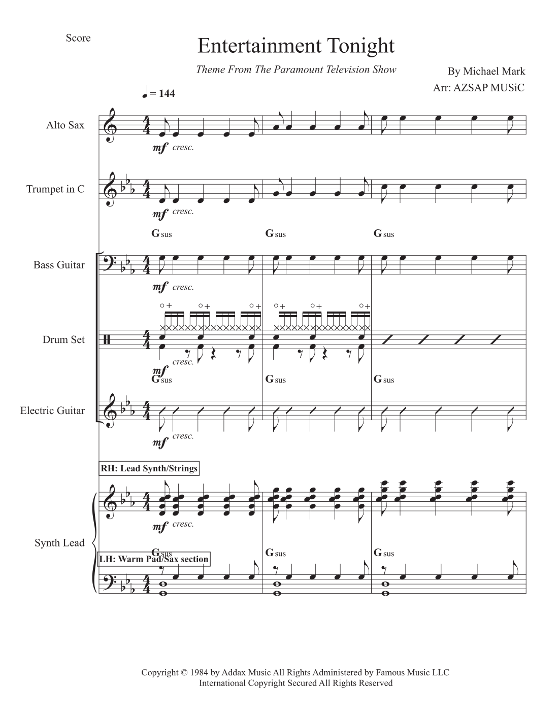 Entertainment Tonight score preview, page 1