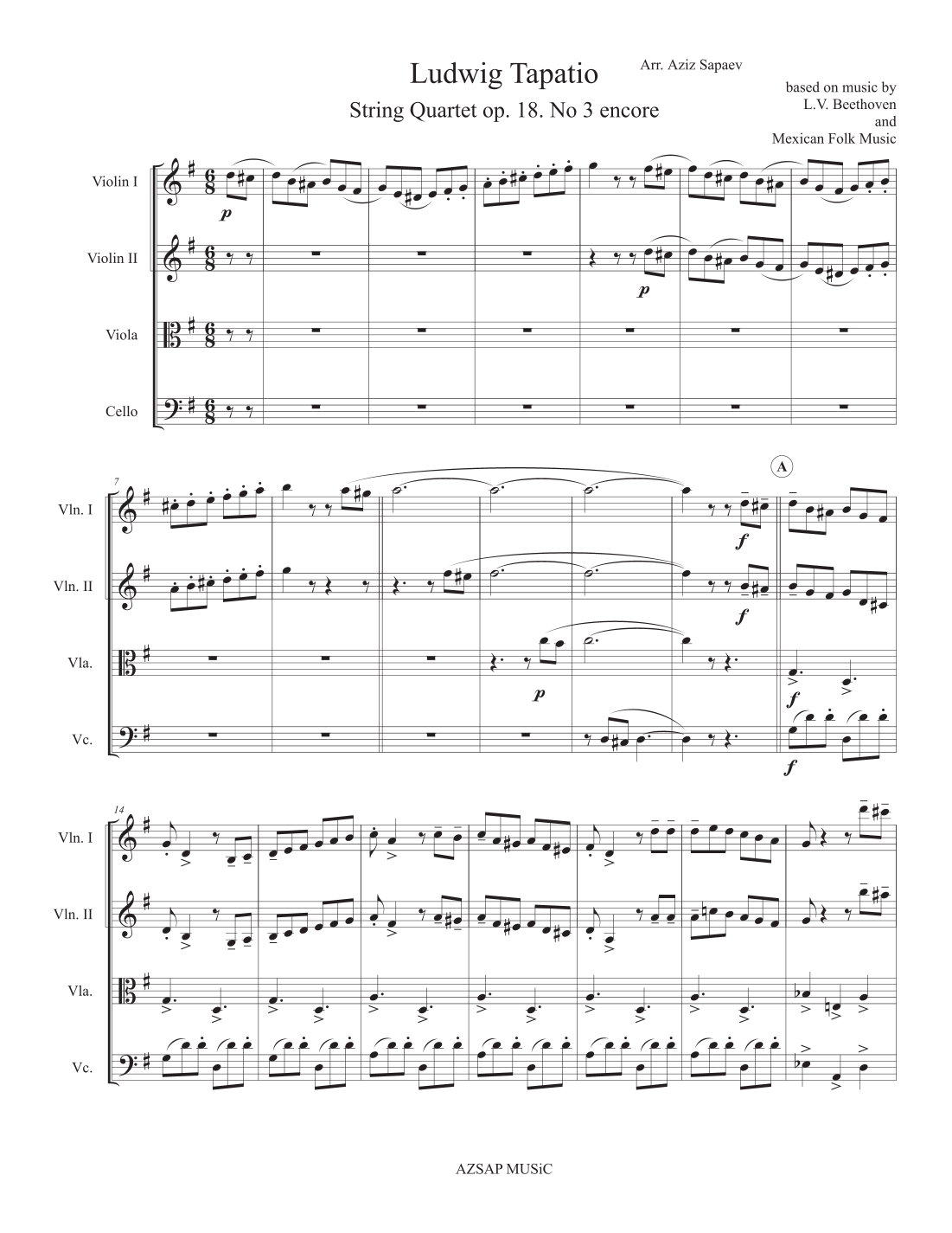 Ludwig Tapatio score preview, page 1