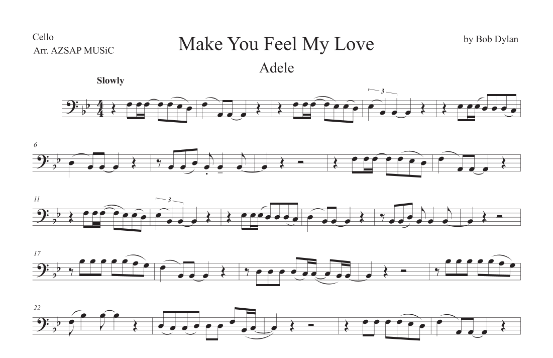 Make You Feel My Love score preview, page 1