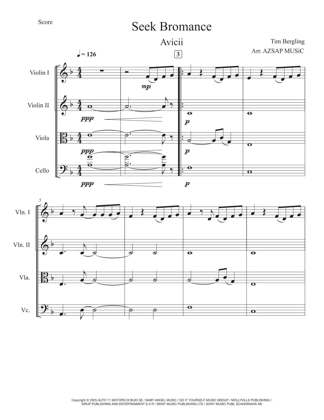 Seek Bromance score preview, page 1