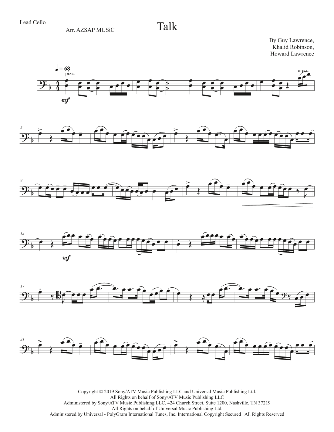 Talk score preview, page 1