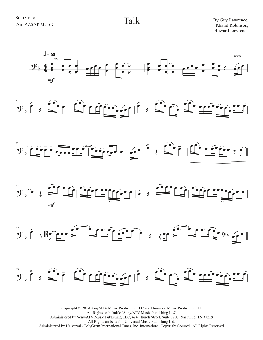 Talk score preview, page 1