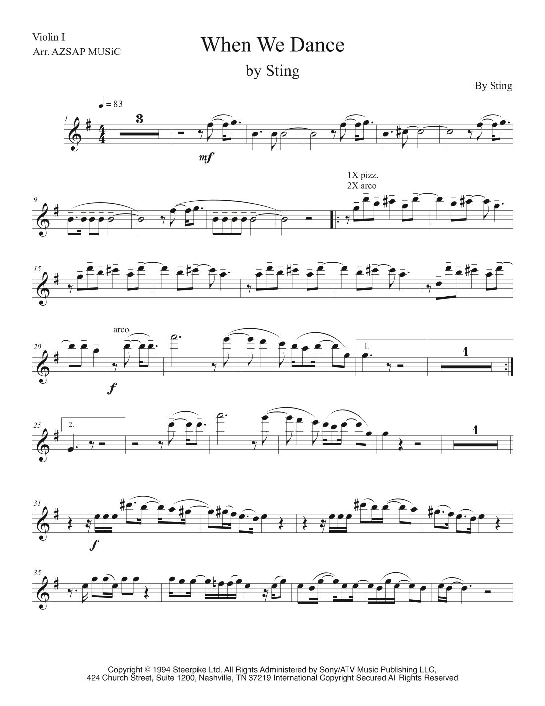 When We Dance score preview, page 1